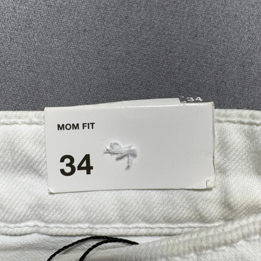Zara Womens High Rise Slim Mom Leg Ankle Comfort Jeans White Size 2 NEW - Picture 3 of 16